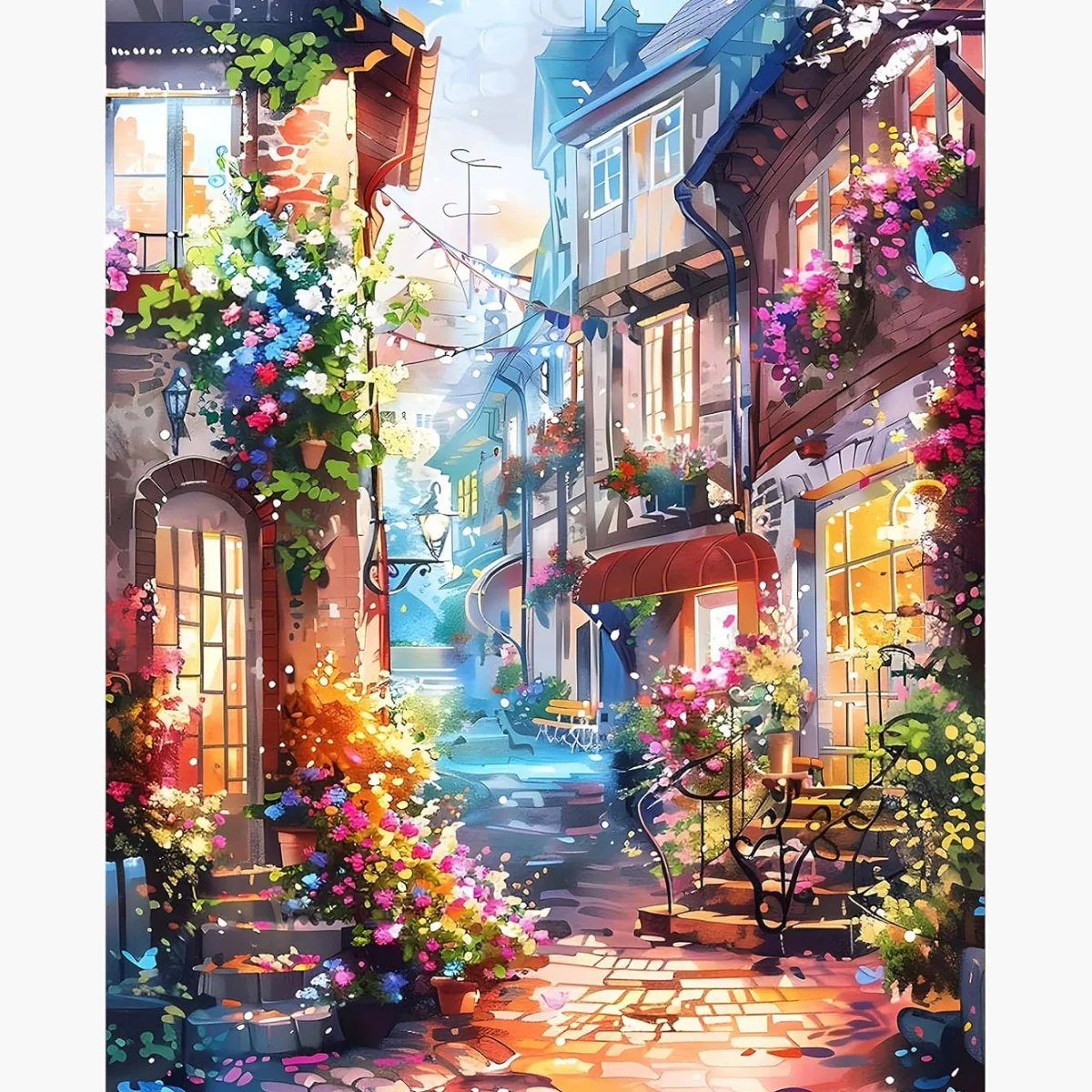 Broderie Diamant - Peinture village – Image 2