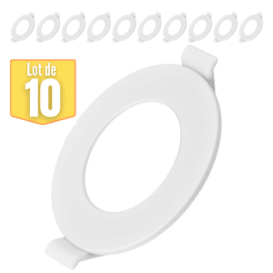 Lot de 10 Spots LED extra plat 3W 4000K IP40
