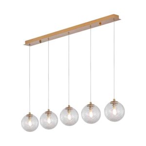 Suspension décorative 5xG9 10W – Design métal doré