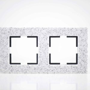 Plaque de finition corian crépuscule 2 postes 84x159x10mm